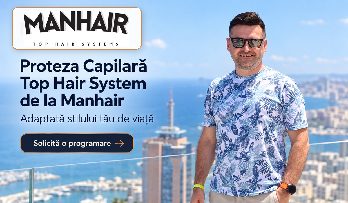 ManHair Top Hair Systems — exemplu de purtare a unui sistem capilar