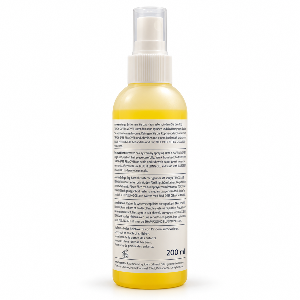 Manager Top Track-Safe Remover spray 200 ml – instrucțiuni pe etichetă